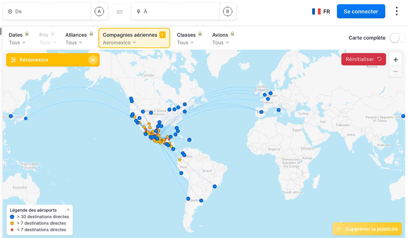 Flying Aeroméxico using Flying Blue Miles - Destinations de Aeromexico