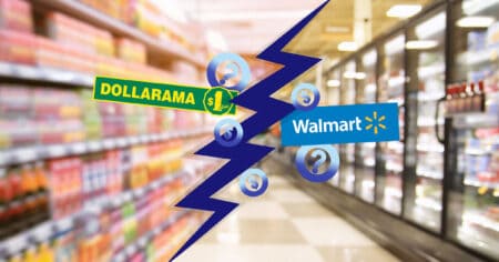 Épicerie moins cher entre Dollarama et Walmart