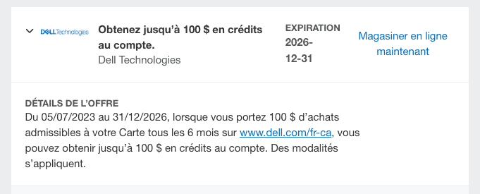 Achat d’un ordinateur portable&nbsp;: Comment maximiser les économies et les récompenses - Offre Dell Amex Platine Entreprise fr
