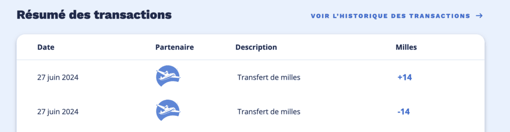 air miles transfert fr1