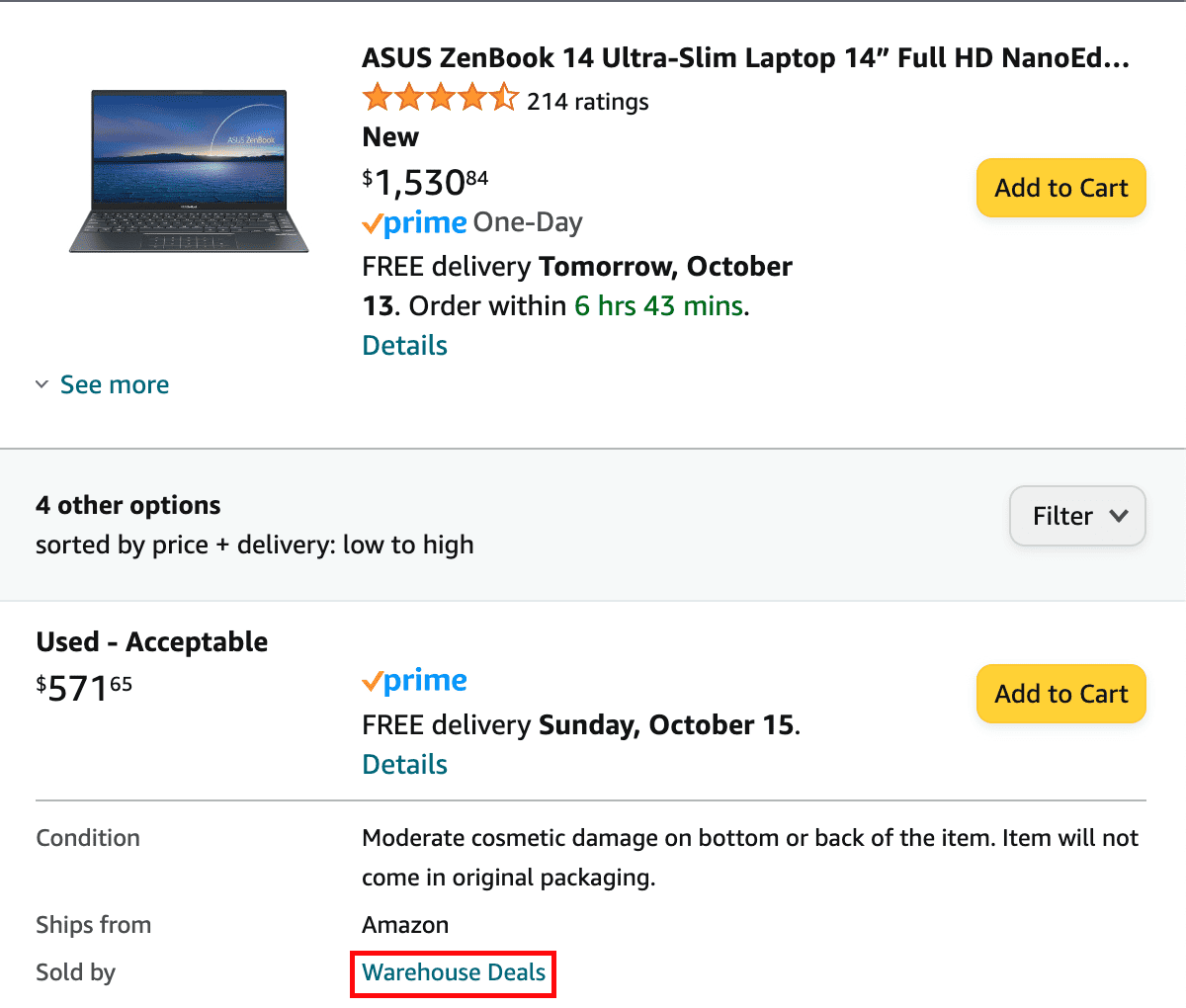 Buying a Laptop: How to Maximize Savings and Rewards - amazon-warehouse-deals-fr