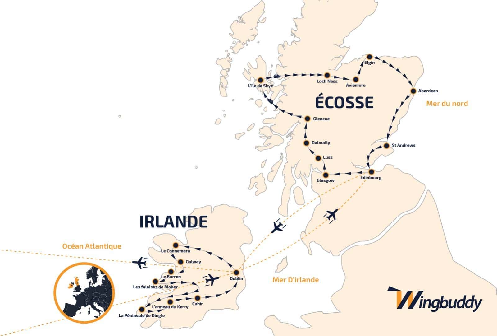 Témoignage&nbsp;: ma stratégie de points pour un voyage organisé en Europe - temoignage hugues wingbuddy ecosse irlande