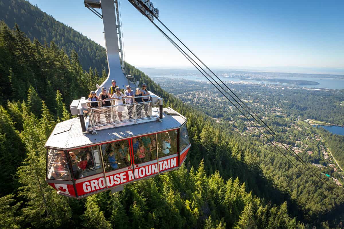 Canada: What to Do in Vancouver This Fall? - Skyride Surf Adventure gondola at Grouse Mountain