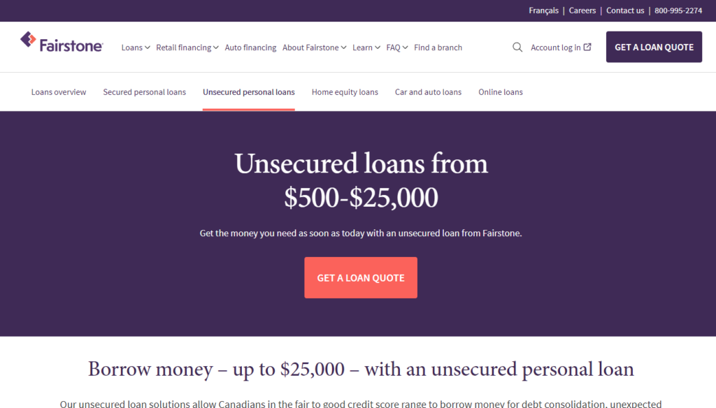 Fairstone - Borrow money - up to $25,000 - with an unsecured personal loan