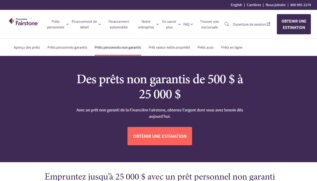 Évaluation de la Financière Fairstone - 03. Fairstone FR Empruntez jusqu … 25 000 $ avec un prˆt personnel non garanti