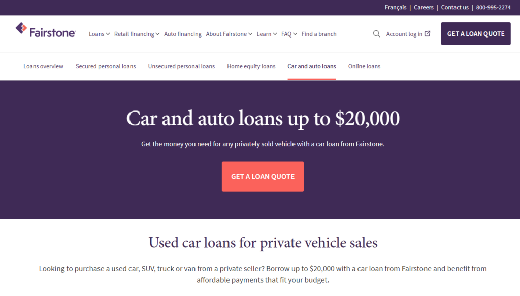 Fairstone - Car and auto loans up to $20,000