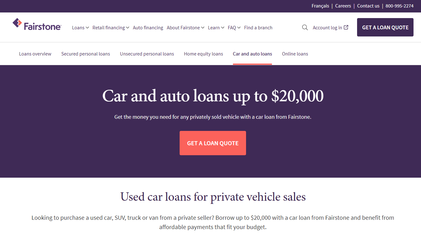 Review of Fairstone Financial - Car and auto loans up to $20,000