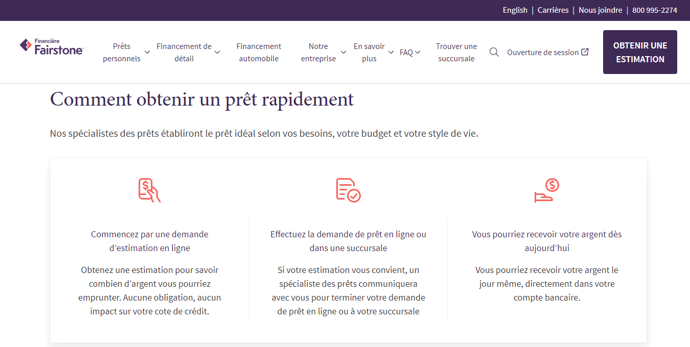 Évaluation de la Financière Fairstone - 12. Fairstone FR Comment obtenir un prˆt rapidement