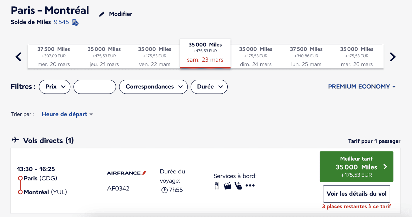 Air France: what is the real value of your Flying Blue Miles? - Air France Award Ticket 04a