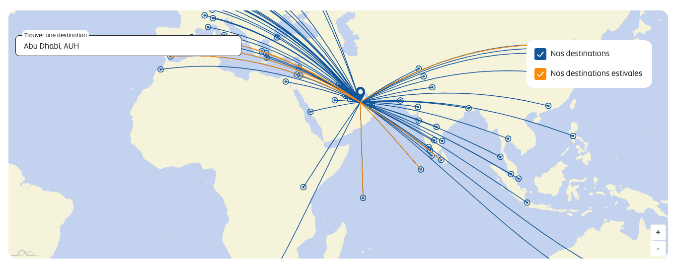 Air France-KLM and Etihad Airways partnership&nbsp;: Book award flights with Flying Blue - Etihad destinations