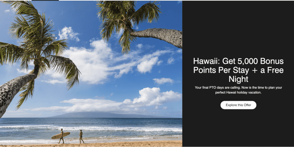 Marriott Bonvoy promo Hawai