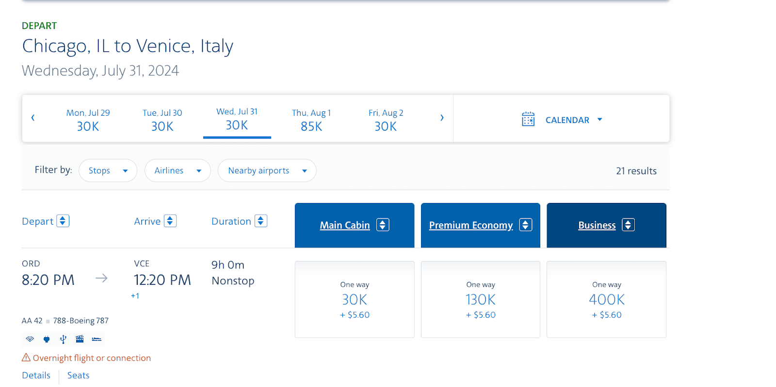 American Airlines&nbsp;: Summer 2024 Expansion and Booking Award flights - ORD VCE