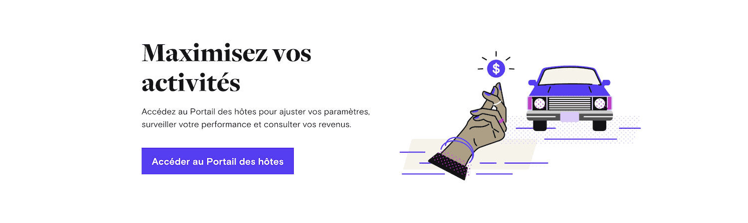 Location entre particuliers&nbsp;: rentabiliser sa voiture pendant son voyage avec Turo - Turo revenu hote