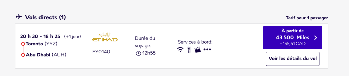 Air France-KLM and Etihad Airways partnership&nbsp;: Book award flights with Flying Blue - YYZ-AUH Etihad fr