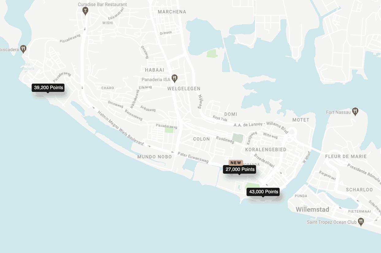 Marriott Bonvoy&nbsp;: Les meilleures destinations à moins de 100&nbsp;000 points - curacao points marriott