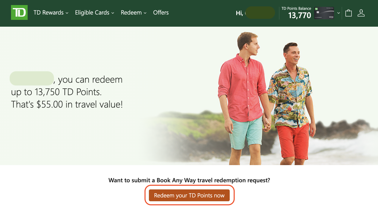 Expedia for TD a Complete Guide&nbsp;: Maximize your TD Rewards Points - primes TD Échanger des points TD