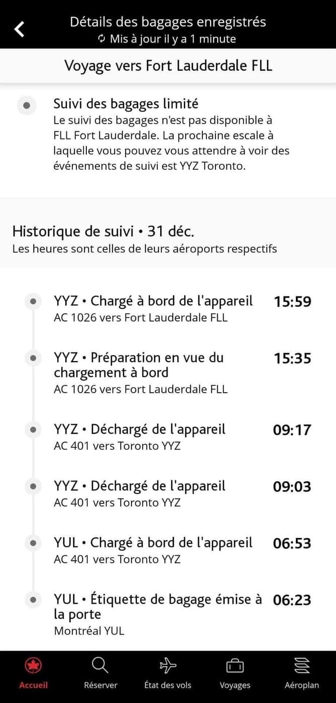 Air Canada: New baggage tracking function in the mobile application - ac-suivi-bagages2