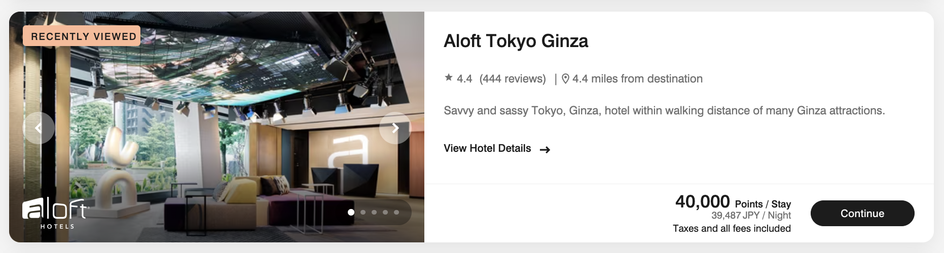 Review: Aloft Tokyo Ginza | Marriott Bonvoy - aloft-tokyo-ginza-points-fr