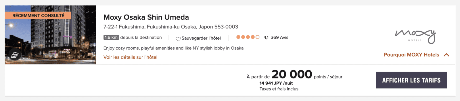 Avis&nbsp;: Moxy Osaka Shin Umeda | Marriott Bonvoy - moxy osaka shin umeda points fr