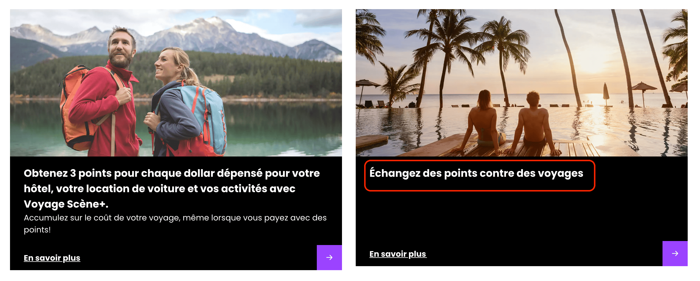 Scène+ : comment utiliser ses points Scène+ pour économiser sur un voyage - scene plus appliquer points voyage