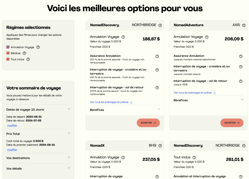 sonomad meilleures options