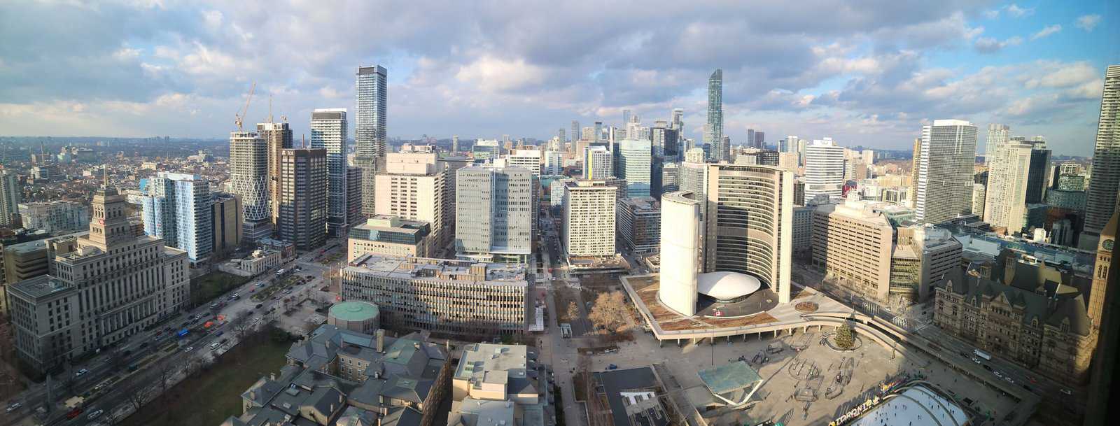 Sheraton Centre Toronto - Panoramic view looking uptown