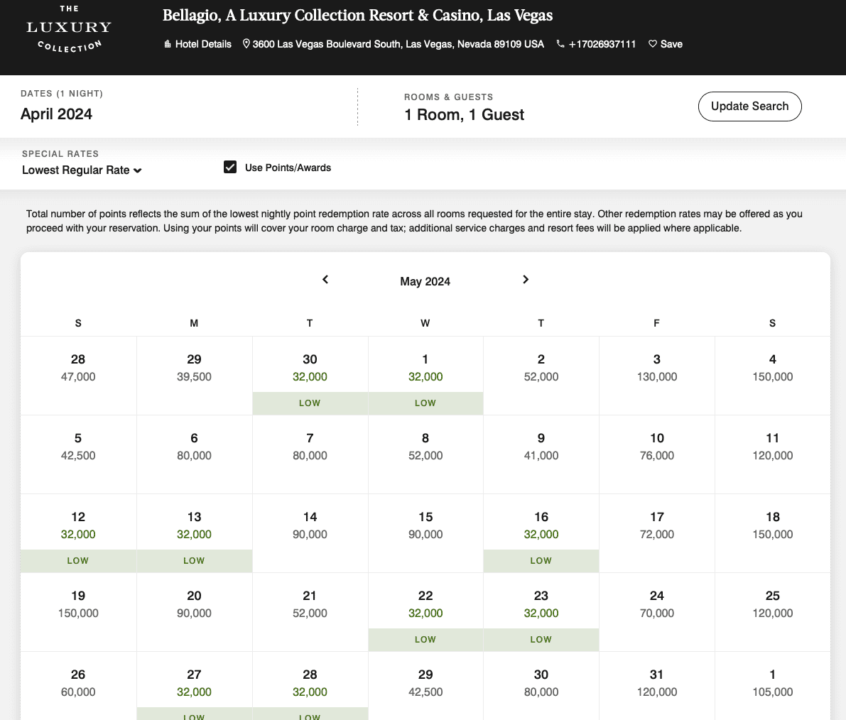 Partenariat des hôtels MGM Resorts et Marriott Bonvoy&nbsp;: Réservez avec vos points - Bellagio fontaine