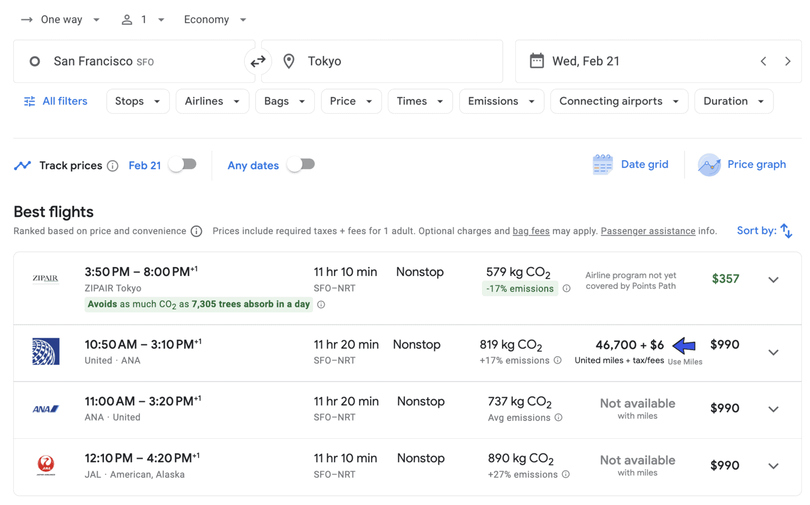 Google Flights: How to find the best flights and fares - Disponibilités United