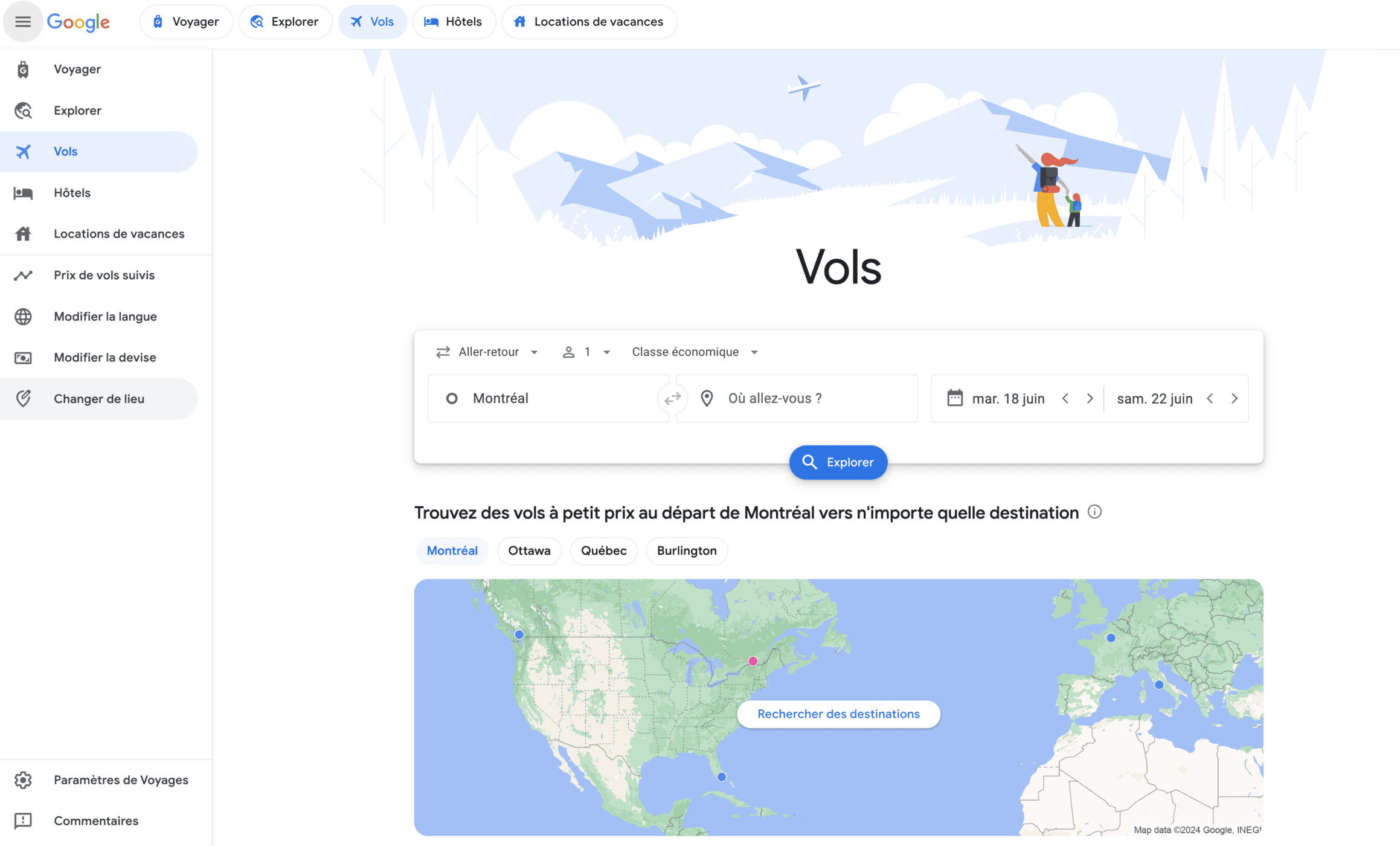 Google Flights: How to find the best flights and fares - Google Flight menu