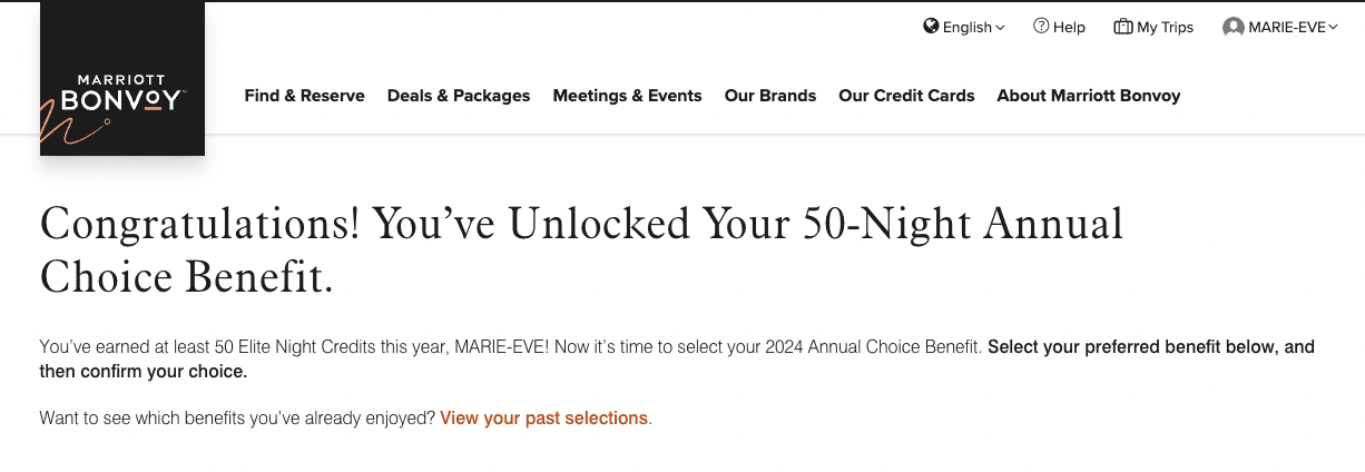 Choose Your Marriott Bonvoy Elite Benefits for 2025 - marriott benefits platinum choice 1
