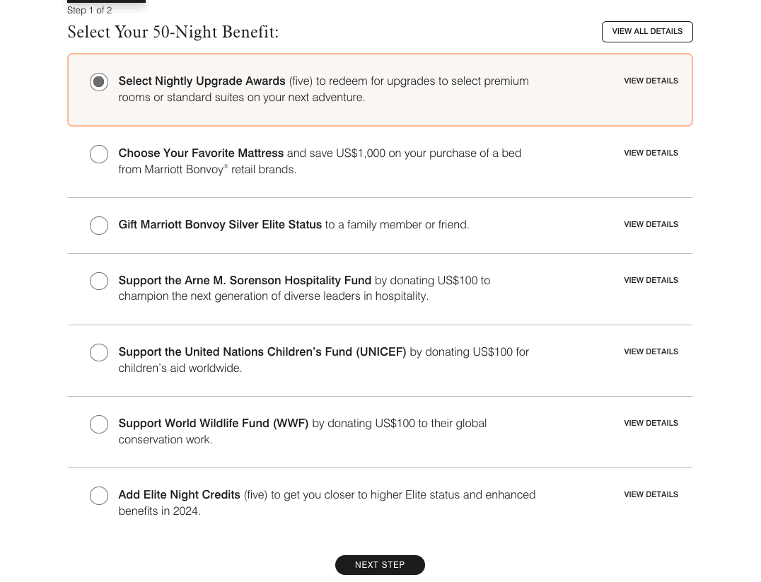 Choose Your Marriott Bonvoy Elite Benefits for 2025 - marriott benefits platinum choice 2