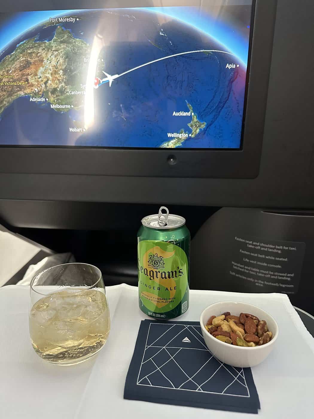 Review: Delta A350 | Delta One Suite | SYD-LAX - nuts and drinks