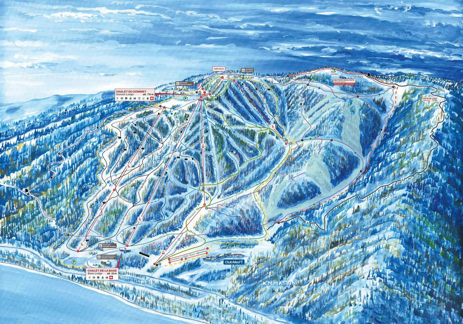 Canada: Guide for a Ski Trip in Quebec - pistes-massif