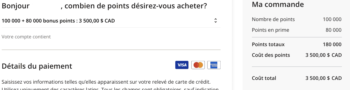 Les sweet spots d’Aéroplan depuis l’Europe - promotion achat points aeroplan