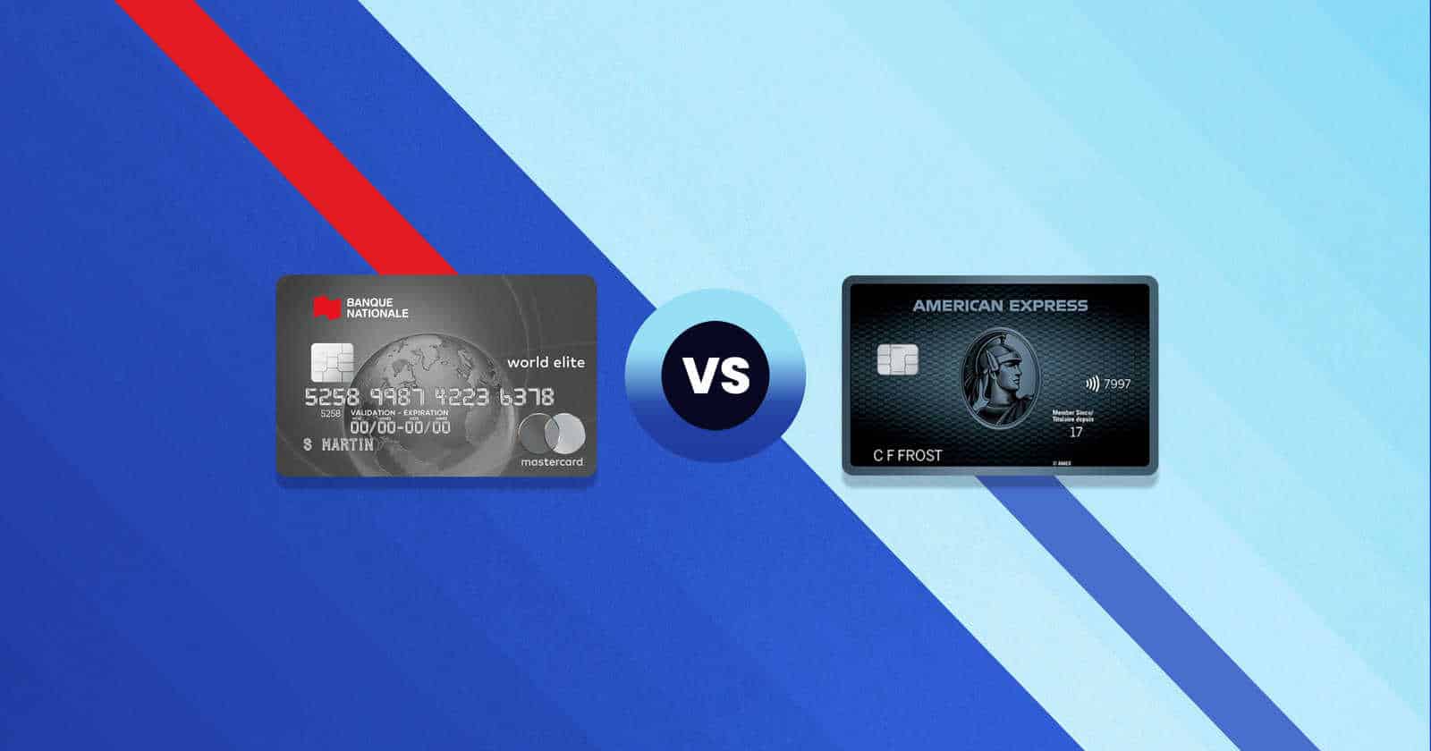 Carte Cobalt American Express vs Mastercard World Elite de la Banque Nationale