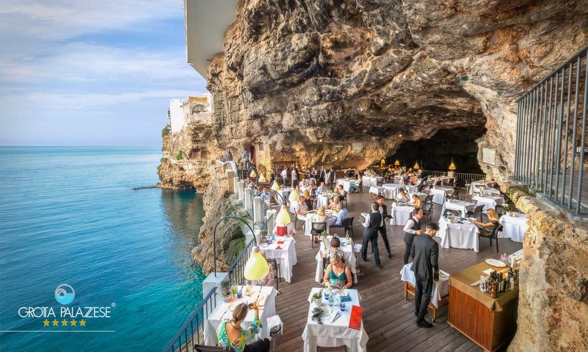 The World’s Most Romantic Destinations and Experiences - Ristorante Grotta Palazzese Polignano a Mare