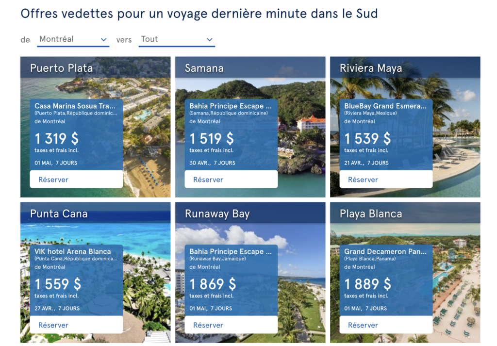 air transat tout inclus