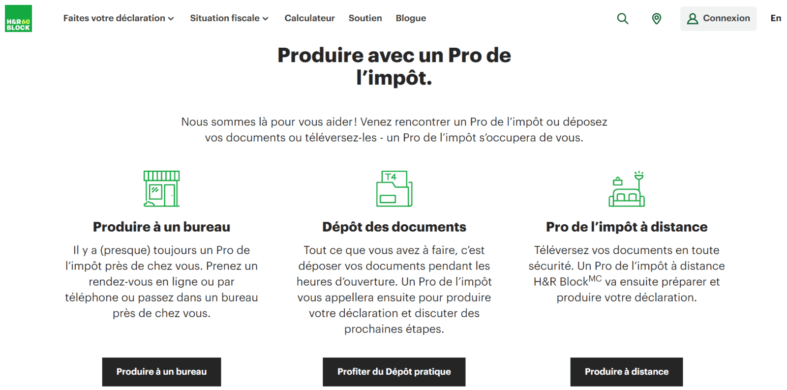 Évaluation de la société de déclarations de revenus H&R Block - 02. HR Block FR