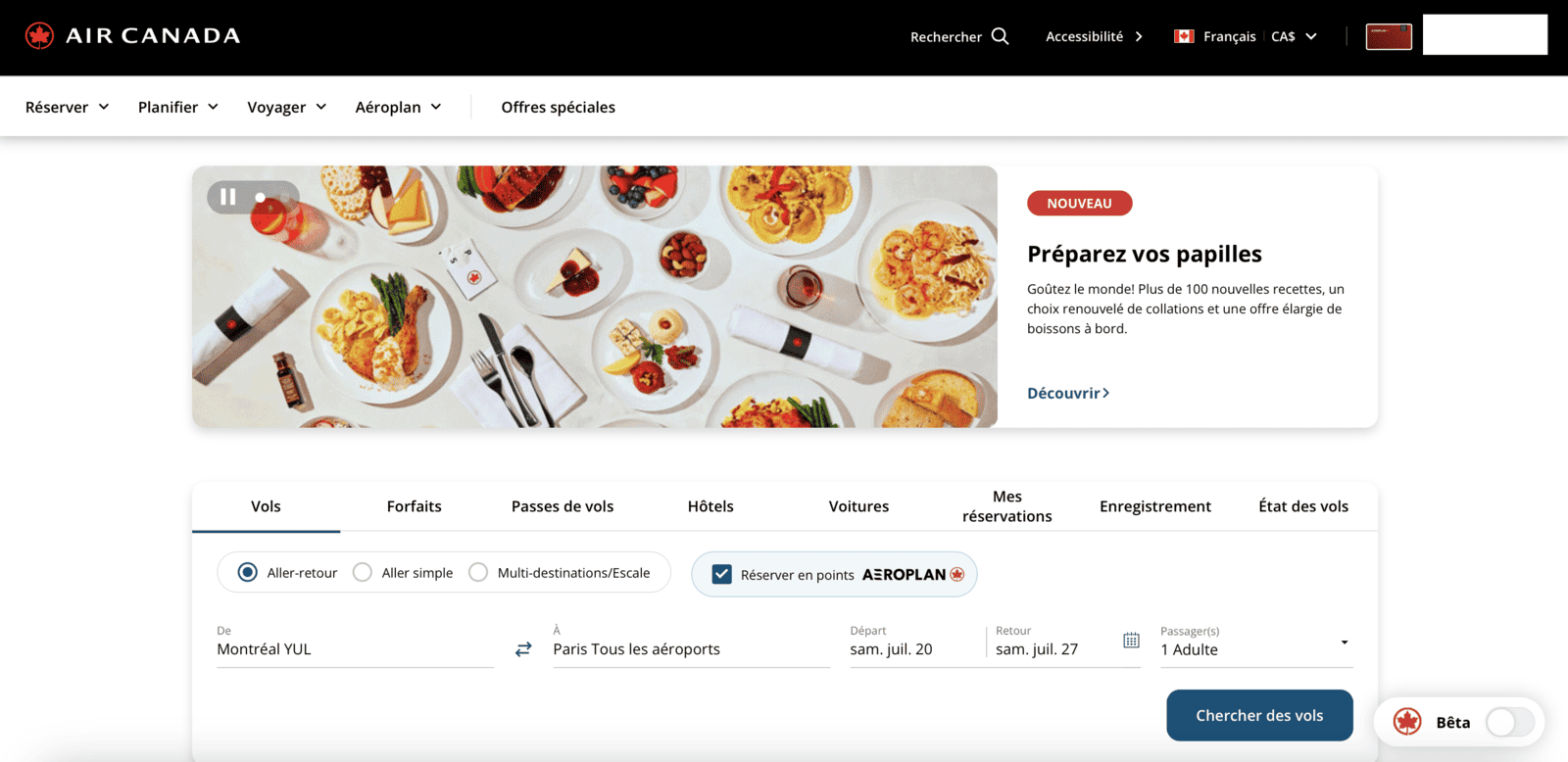 Maximiser vos options de vols en points Aéroplan pour un voyage en Europe - Aeroplan Eu recherche