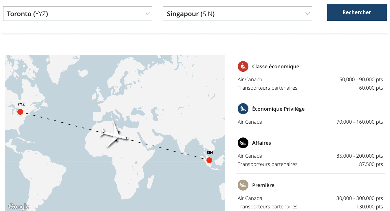 10 destinations où partir en vacances d’été 2026 avec ses points Aéroplan - YYZ SIN FR