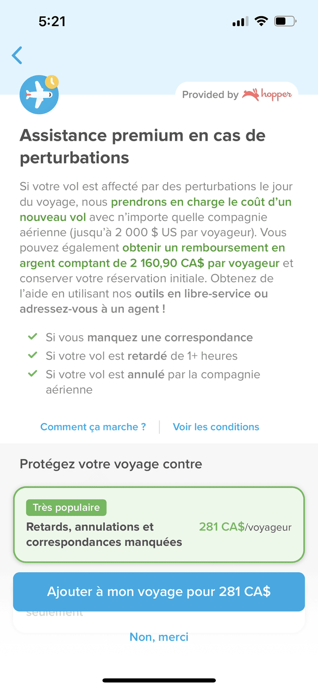 Hopper&nbsp;: l’application pour économiser sur vos réservations de voyage - hopper assistance 6907
