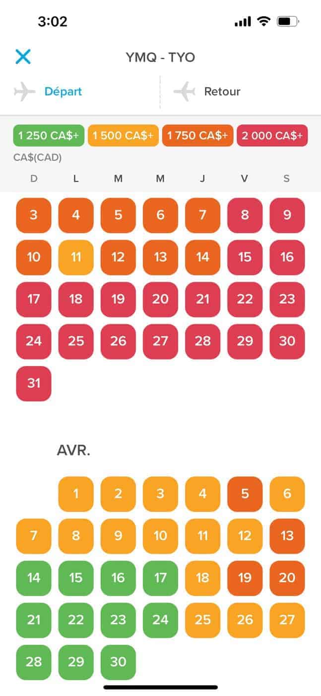 Hopper&nbsp;: l’application pour économiser sur vos réservations de voyage - hopper vol 6882