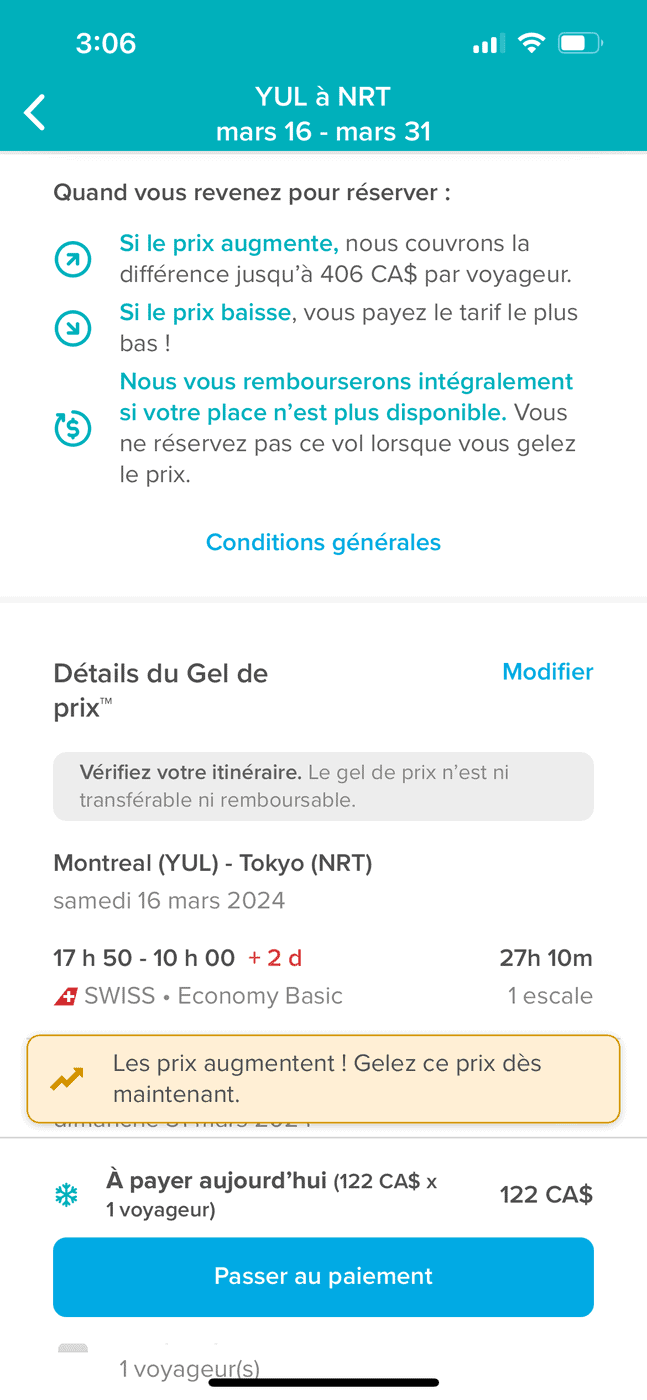 Hopper&nbsp;: l’application pour économiser sur vos réservations de voyage - hopper vol 6890