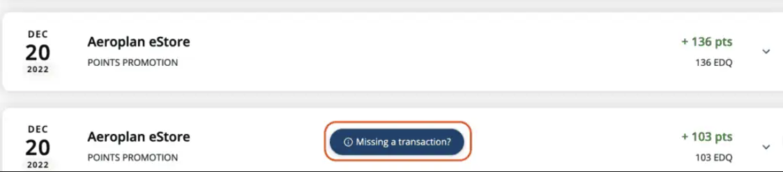 How the Aeroplan eStore works - ap estore operation manquante