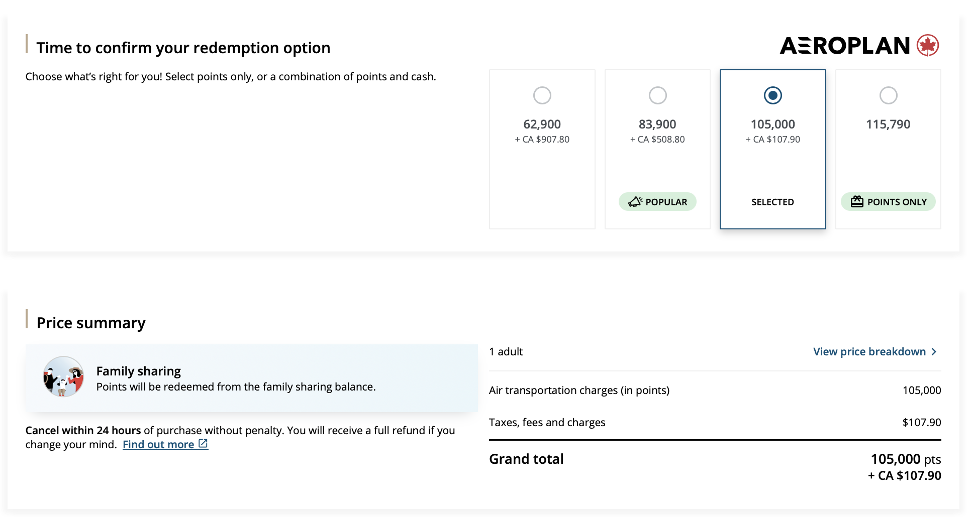 Maximize Your Aeroplan Points For a Trip to Asia - yul-nrt-options-points-fr