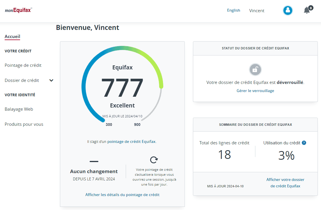Score de crédit&nbsp;: Comment lire votre dossier de crédit Equifax? - 01 monEquifax FR