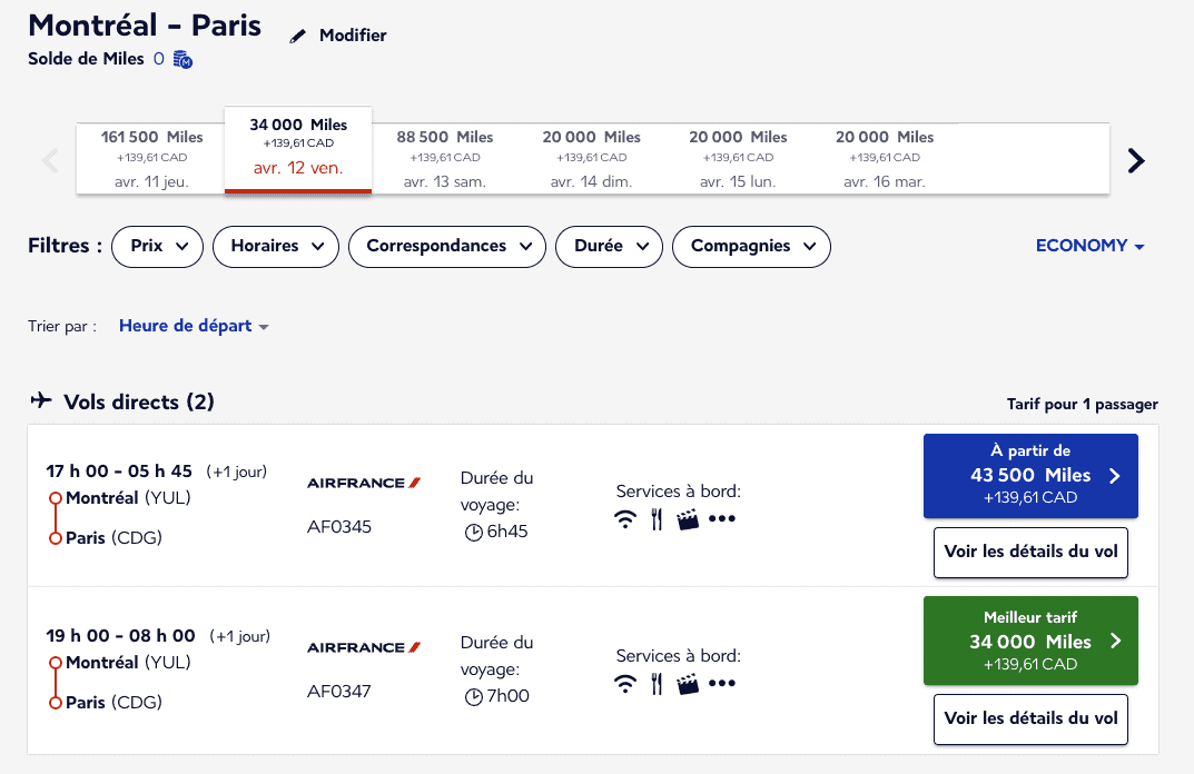 Rabais pour les tarifs d’urgence familiale et décès&nbsp;: comment économiser sur le billet d’avion - AF Flying blue YUL CDG FR