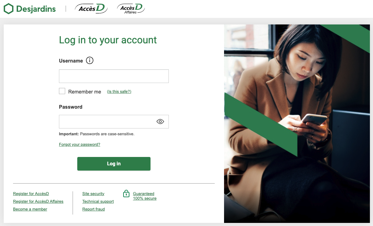 Desjardins: Consult your Equifax and TransUnion credit report for free - desjardins accueil accesd