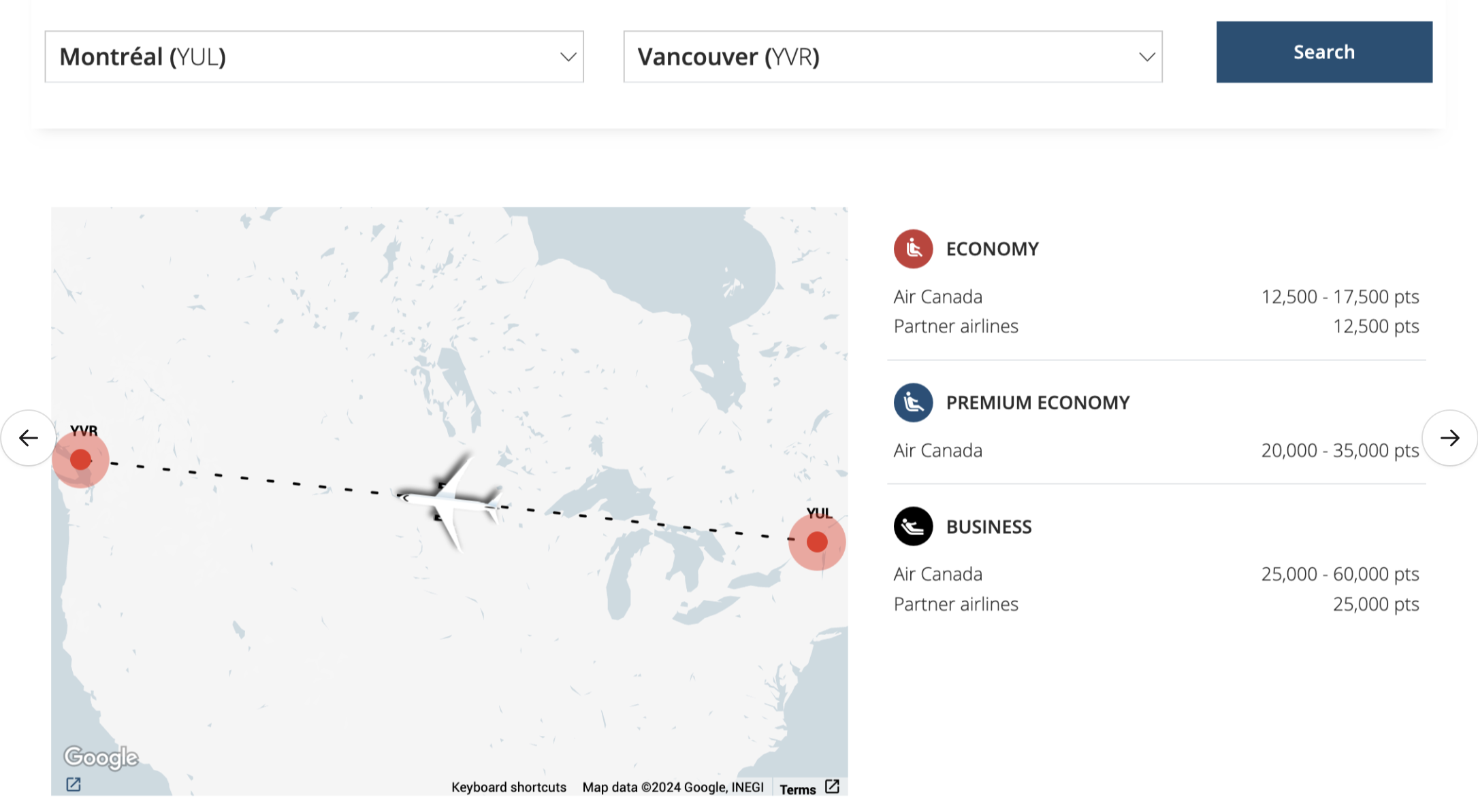 Testimonial: Trip to Vancouver with Points - FR-aeroplan-points-montreal-vancouver