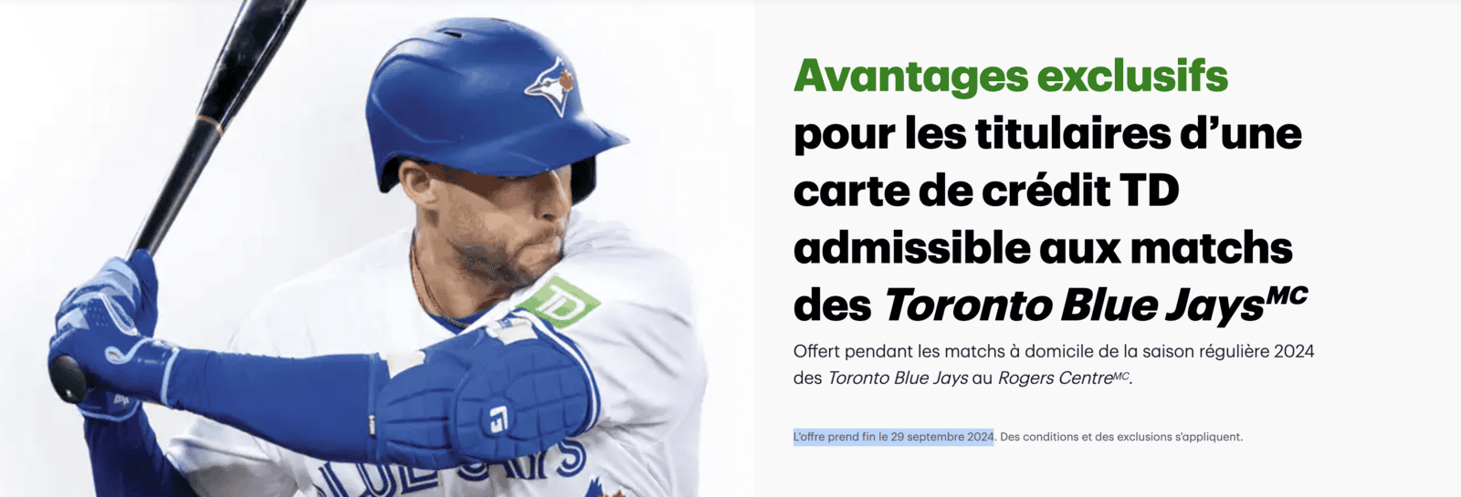 Partenariat entre la TD et les Blue Jays de Toronto  - FR offre TD